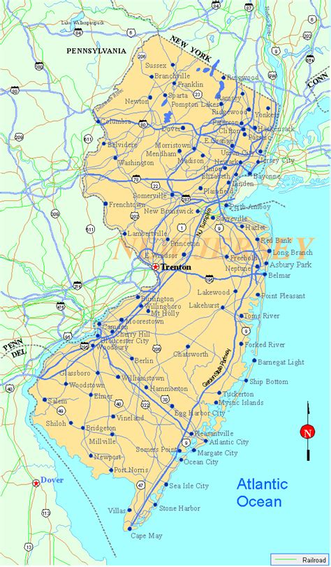 New Jersey Map Listings United States