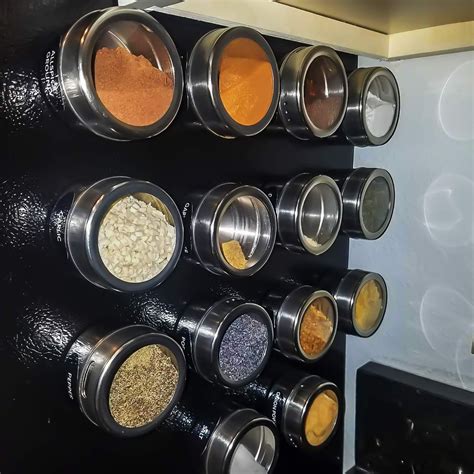 RV Kitchen Storage - Magnetic Spice Jars in 2020 | Magnetic spice jars, Rv kitchen, Magnetic ...