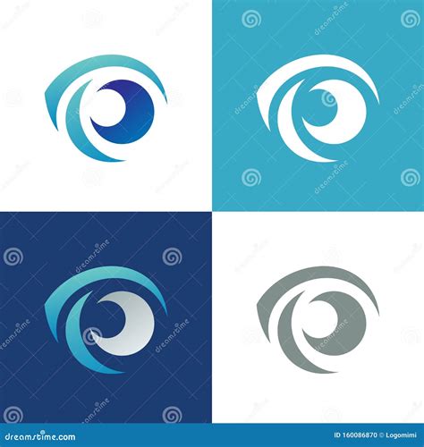 Vision Eye Logo Template Abstract Optic Icon Vector Stock Vector