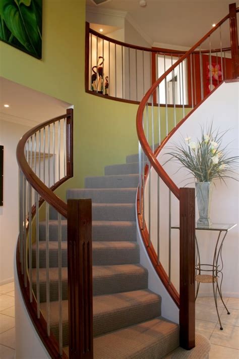 Modern farmhouse staircase iron baluster design ideas. H R Stairs / design bookmark #12095
