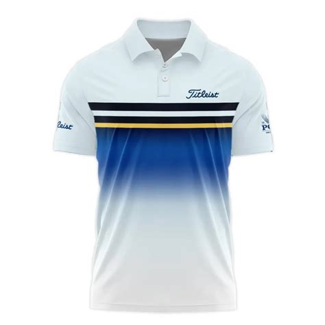 Golf 2024 Pga Championship Titleist Polo Shirt Sports Light Blue Black