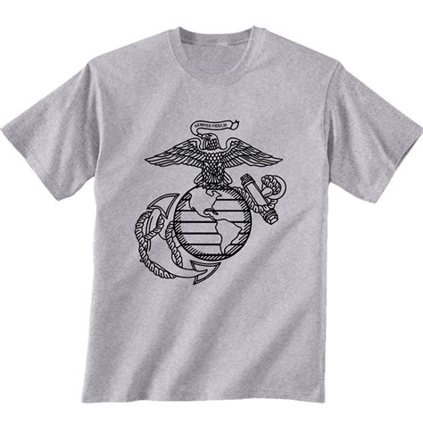 Usmc S Eagle Globe And Anchor Short Sleeve T Shirt In Sport Grey 3888