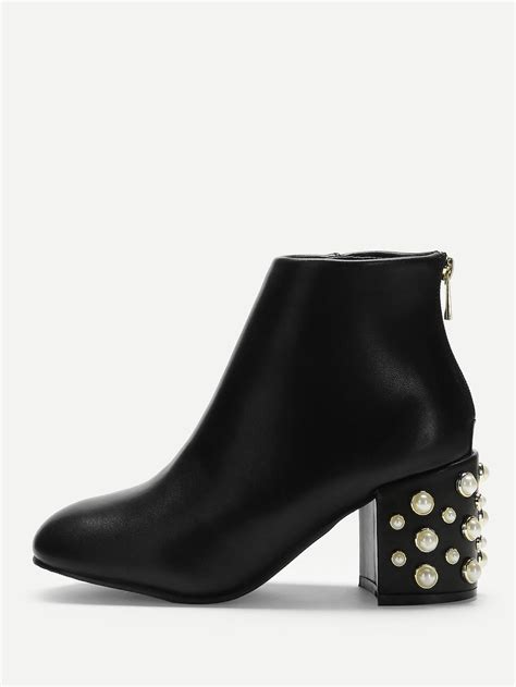 Faux Pearl Decorated Ankle Boots How To Wear Ankle Boots Boots