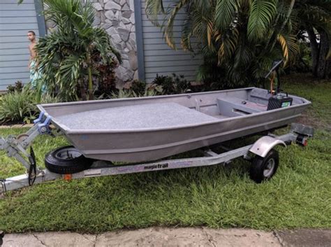 12 Foot Jon Boat With Trailer And Trolling Motor For Sale In Largo Fl