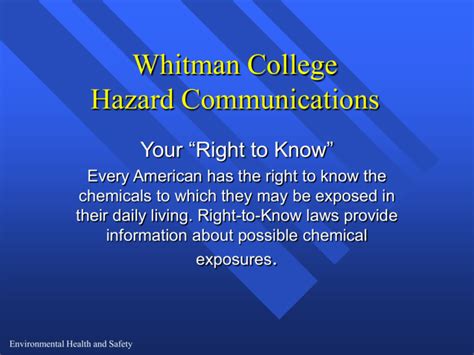 Oklahoma State University Hazard Communications