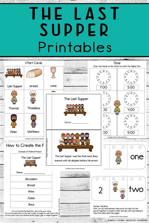 The Last Supper Printables Simple Living Creative Learning