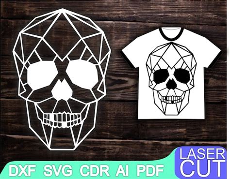 Art Skull Vector Laser Cut Files Svg Dxf Cdr Vector Plans Etsy