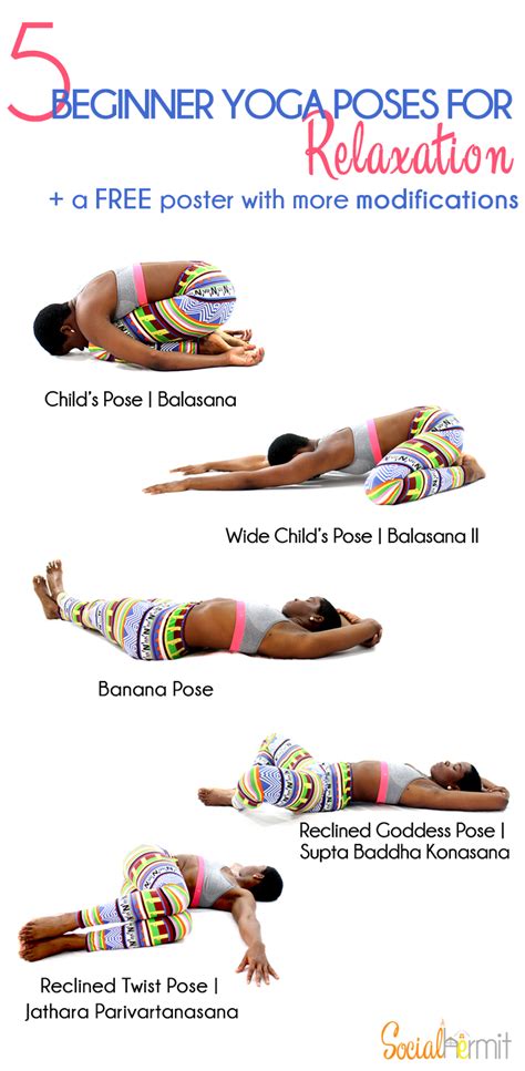 5 Beginner Yoga Poses For Relaxation Beginner Yoga Poses Yoga Poses