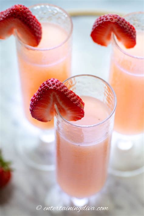 Strawberry Mimosas Recipe Entertaining Diva Recipes From House To Home
