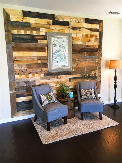 The Pallet Wall Pallet Designs Pallet Wall Firewood Reclaimed Wood