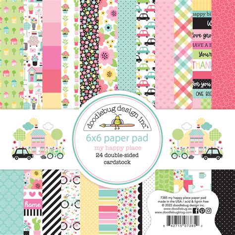 Doodlebug Double Sided Paper Pad X Pkg My Happy Place Designs