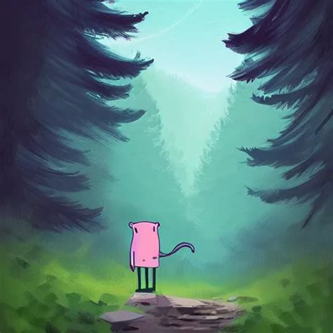 Jake From Adventure Time In A Beautiful Forest By Stable Diffusion