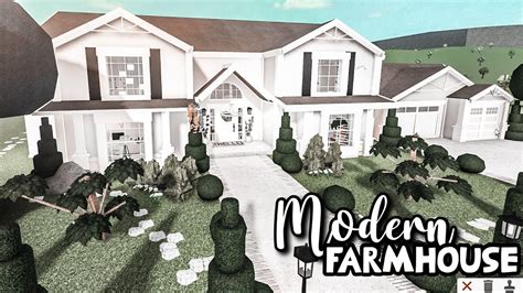 Realistic Modern Farmhouse Bloxburg Speedbuild Youtube