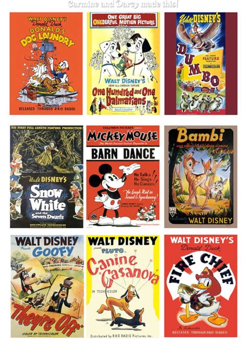 disney movie posters collage