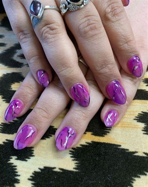 50 Trendy Purple Marble Nails You Must Try Marble Nails Purple