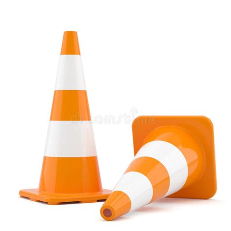 Two Traffic Cones Stock Illustration Illustration Of Hazard 85185853