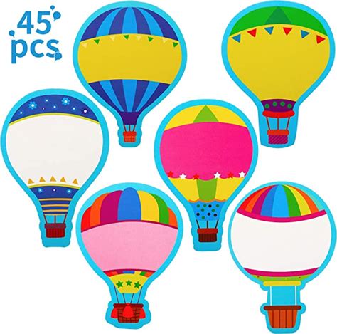 45 Pieces Hot Air Balloons Cut Outs Hot Air Balloon