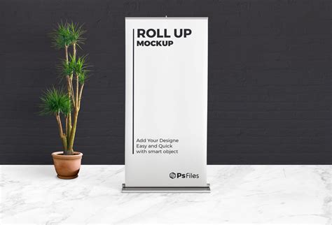 Best Free Roll Up Banner Standee Mockup Psd