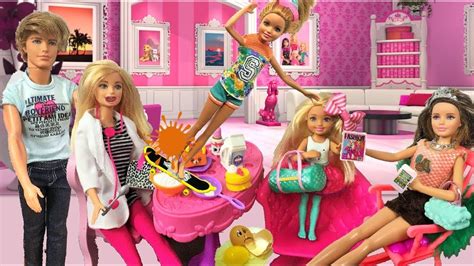 Barbie Sisters Morning Routine At The Dreamhouse🌈 Skateboards Fashion Br Barbie Sisters