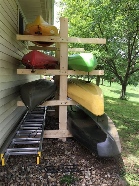 Kayak Rack Boatonlakeprojects Kayak Storage Rack Diy Kayak Storage