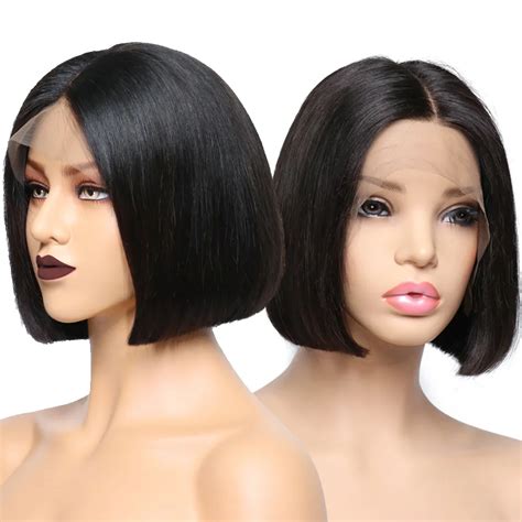 Bob Lace Front Human Hair Wigs With Baby Hair Pre Plucked Brazilian