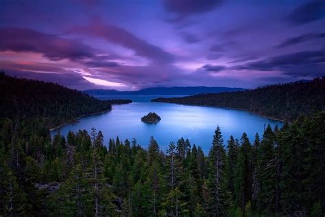 Beautiful Blue Sunset 3 Blue South Lake Tahoe Emerald Bay Lake