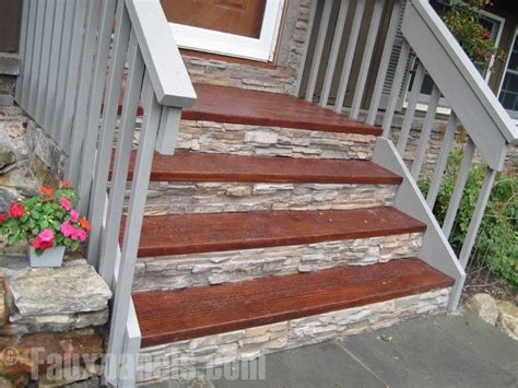Maybe you would like to learn more about one of these? Stone veneer risers | Exterior wall design, Exterior stone ...