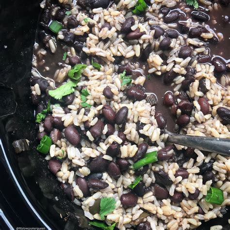 You can whip up tasty black bean burgers with a tangy view image. Slow Cooker Mexican Beans & Brown Rice (5) - Fit Slow Cooker Queen