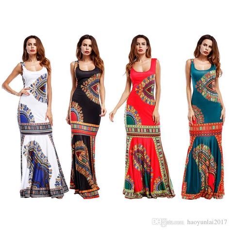 women african dashiki dresses maxi african bazin print robe longue dresses traditional for