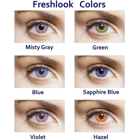 FreshLook ColorBlends Color Chart