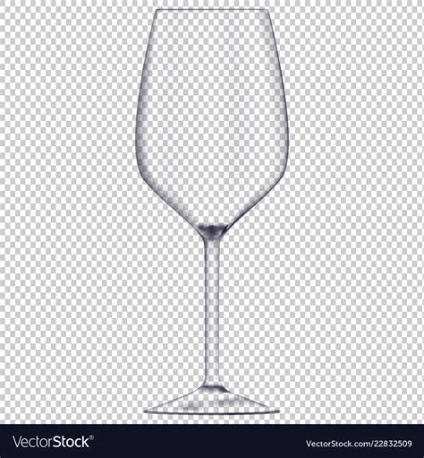 Empty Wine Glass Transparent Royalty Free Vector Image