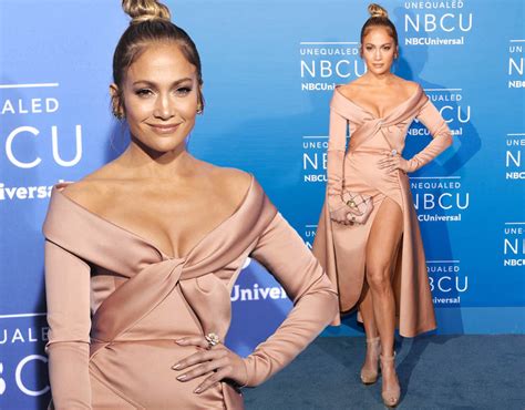 Jennifer Lopez Risks Major Wardrobe Malfunction In Boob Baring Slit
