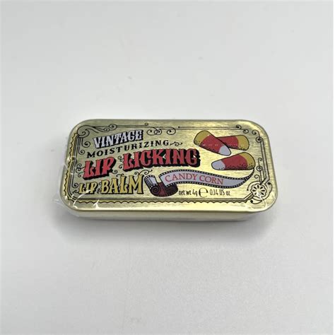 Vintage Lip Licking Lip Balm Tin 4g Candy Corn
