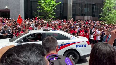 Toronto Police At The Toronto Raptors Parade Youtube