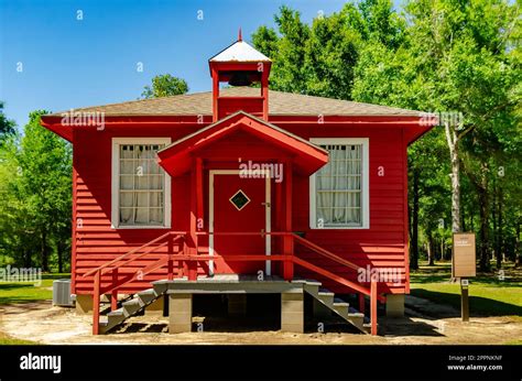 The Little Red Schoolhouse Also Known As Blakely School Is Pictured