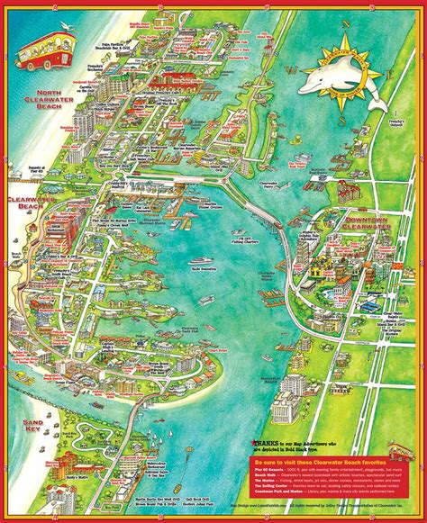 34 Map Of Clearwater Beach Hotels Maps Database Source