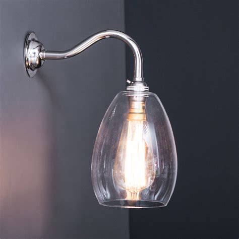 Clear Small Glass Wall Light By Glow Lighting