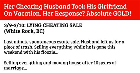 While Her Cheating Husband Is Away This Wife Takes Out A Hilarious