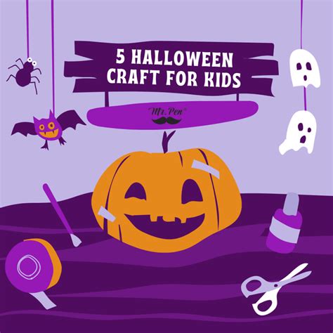 5 Creative Halloween Crafts For Kids Featuring Mr Pen Products Mr