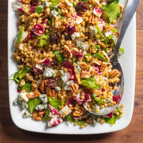 Wheat Berry Salad With Radicchio Dried Cherries And Pecans America