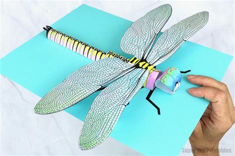 3d Paper Dragonfly The Craft Train