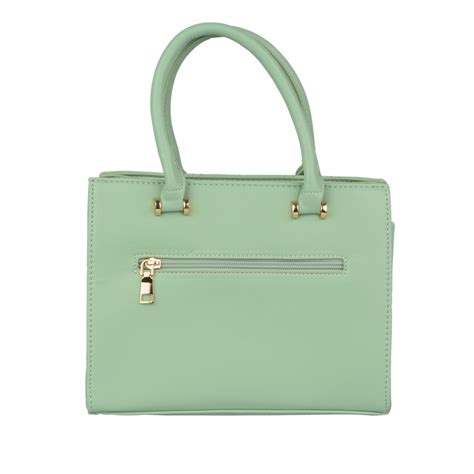 Дамска ежедневна чанта от еко кожа в цвят мента в зелено цвят 39 99лв