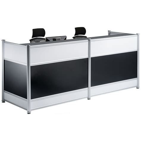 Black Lumina Gloss Reception Desk Reception Desks