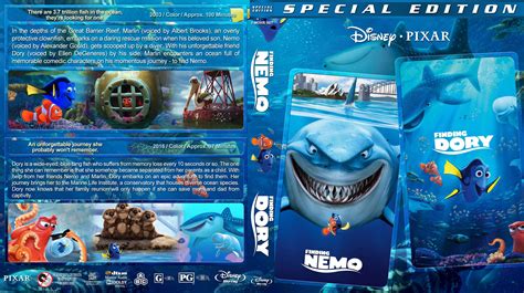 Finding Nemo Finding Dory Double Feature 2003 2016 R1 Custom DVD