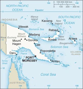 Papua New Guinea Map Political Worldometer