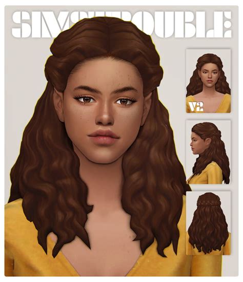 Simstrouble Hoopie Hair Sims 4 Hairs