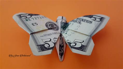5 Dollar Bill Origami Butterfly Dollar Bill Origami Money Origami