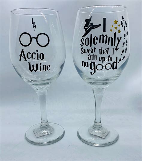 Harry Potter Wine Glass Etsy