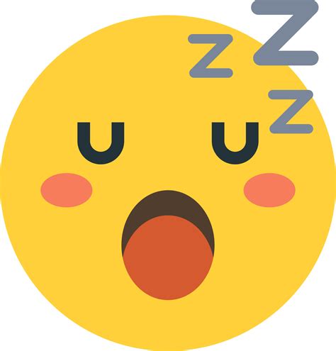 Sleepy Face Emoji Illustration In Minimal Style 17182434 Png