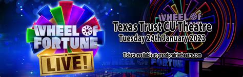 Wheel Of Fortune Live Tickets 9th December Texas Trust Cu Theatre